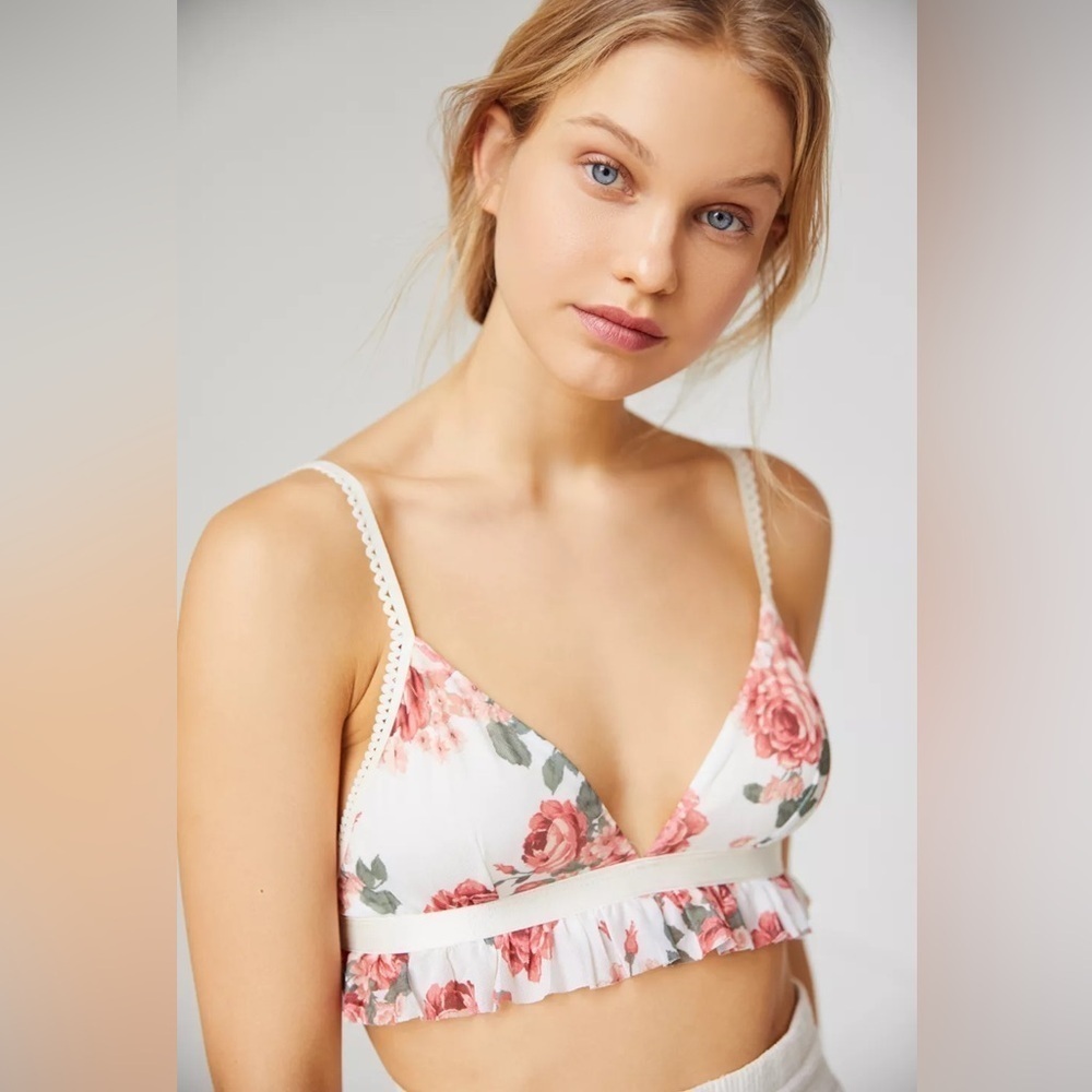 Altar’d State Next To Nothing Secret Garden Ruffle Triangle Bralette
